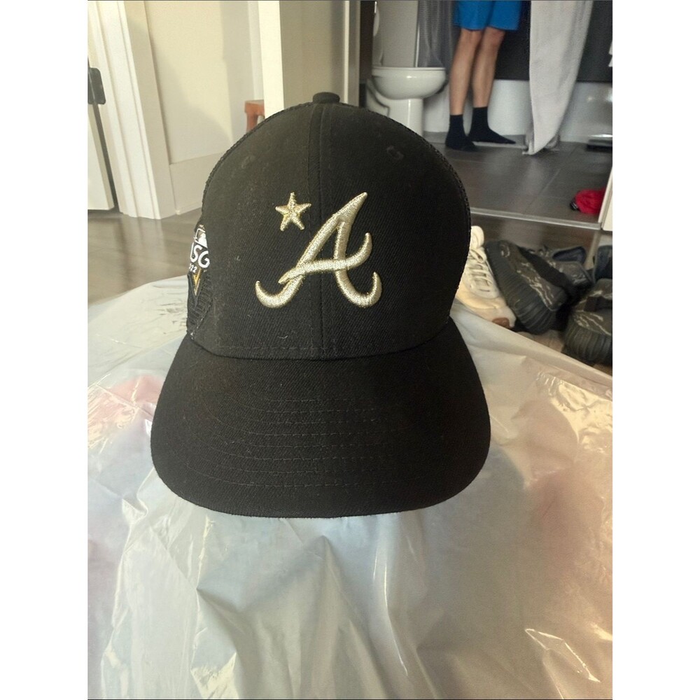 Atlanta Braves Black AllStar Game 2022 Baseball Cap with Gold 'A' Logo
